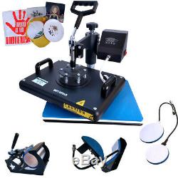 8 in 1 Combo Heat Press Machine Sublimation 1215in for T-shirt Mug Plate Hat US