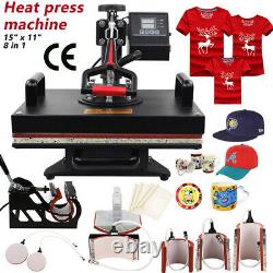 8 in 1 Digital Heat Press Machine Transfer Sublimation for T-Shirt Mug Hat Print