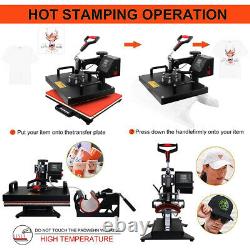8 in 1 Digital Heat Press Machine Transfer Sublimation for T-Shirt Mug Hat Print