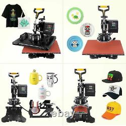 8 in 1 Heat Press Machine 12X15 Swing Away Transfer Sublimation T-Shirt Mug Hat