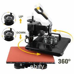 8 in 1 Heat Press Machine 12X15 Swing Away Transfer Sublimation T-Shirt Mug Hat