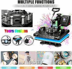 8 in 1 Heat Press Machine 12x15 Digital Sublimation Transfer Printer T-shirts