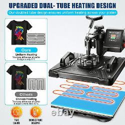 8 in 1 Heat Press Machine 12x15 Digital Sublimation Transfer Printer T-shirts