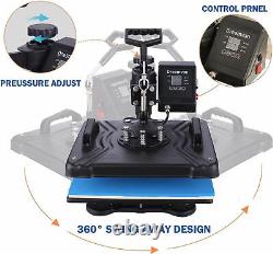 8 in 1 Heat Press Machine 12x15 Digital Sublimation Transfer Printer T-shirts