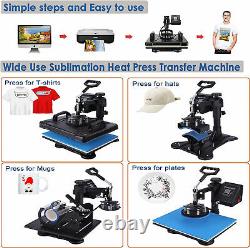 8 in 1 Heat Press Machine 12x15 Digital Sublimation Transfer Printer T-shirts#