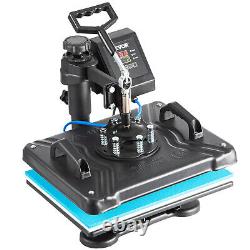 8 in 1 Heat Press Machine 12x15 Digital Transfer T-shirts Mug Hat Plate Cap