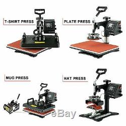 8 in 1 Heat Press Machine 12x15 IN Commercial Heat Transfer Machine for T-Shirt