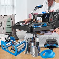 8 in 1 Heat Press Machine 15x12 Sublimation Printing For T-Shirt Mug Hat Plate