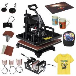 8 in 1 Heat Press Machine Digital Transfer Sublimation T-Shirt Mug Hat Plate Cap