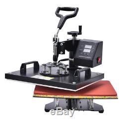 8 in 1 Heat Press Machine For T-Shirt 15 x15 Combo Kit Sublimation Swing AwayR