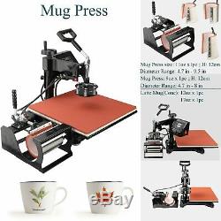 8 in 1 Heat Press Machine For T-Shirts 15x15 Combo Kit Sublimation Swing away