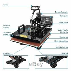 8 in 1 Heat Press Machine For T-Shirts 15x15 Combo Kit Sublimation Swing away