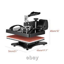 8 in 1 Heat Press Machine Swing Away Digital Sublimation T-Shirt /Mug/Plate Hat