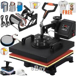 8 in 1 Heat Press Machine Transfer 12x15 T-Shirt Combo Kit Sublimation