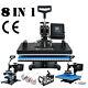 8 In 1 Heat Press Machine Transfer Sublimation T-shirt Mug Cup Plate Cap Hat