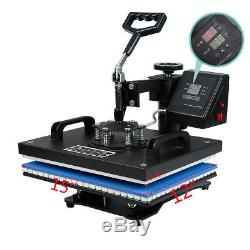 8 in 1 Heat Press Machine Transfer Sublimation T-Shirt Mug Cup Plate Cap Hat