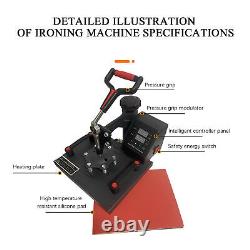 8 in 1 T-Shirt Heat Press Machine Digital Transfer Sublimation Mug Hat Plate Cap