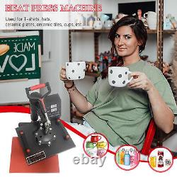 8 in 1 T-Shirt Heat Press Machine Digital Transfer Sublimation Mug Hat Plate Cap