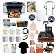 8in1 Combo Heat Transfer Press, Photo Printer Sublimation Ciss Ink, T-shirts, Mugs