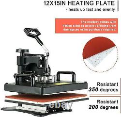 8in1 Heat Press Machine Digital LCD Sublimation Transfer T-Shirt Plate Hat Mug