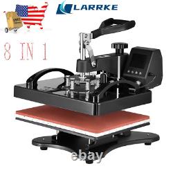 8in1 T-shirt Printing Machine 15x15 Heat Press Machine Shirt Mug Hat Transfer