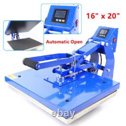 Auto Open Clamshell Base Heat Press Transfer T-shirt Sublimation Machine 16x20