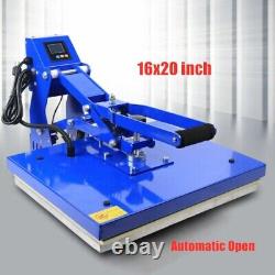 Auto Open Clamshell Heat Press Machine Transfer 16x20 Slide Out Base T-Shirt htv