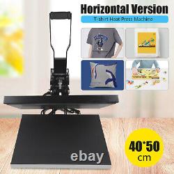 Auto Open Clamshell Heat Press Machine with 16''x20'' Heat Pad Slide Out Base