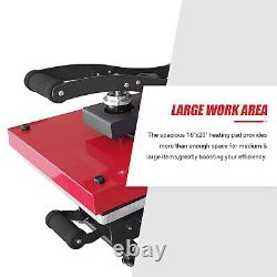 Auto Open Slide Out Heat Press Machine Clamshell 16x20 Slide Out Base T Shirt