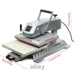 Auto Open Swing Away Heat Press Machine 15x15 Sublimation Transfer T-Shirt Mug