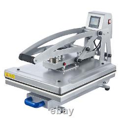 Auto Open T Shirt Heat Press Machine with 16x20 Heat Pad Slide Out Base Magnets