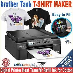 BROTHER PRINTER + HEAT PRESS T-SHIRT MAKER MACHINE COMPLETE STARTER PACK Bundle