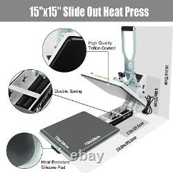 BetterSub Heat Press 15x15 inch Digital Heat Press Machine, Slide Out Industrial