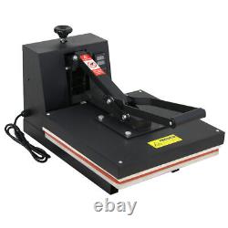 Black Clamshell Heat Transfer Sublimation Heat Press T-Shirt Machine 15 x 15