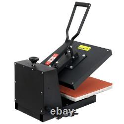 Black Clamshell Heat Transfer Sublimation Heat Press T-Shirt Machine 15 x 15