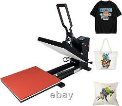 Black Heat Press Machine with Slide Out Drawer 15x15 Inch for T-Shirt