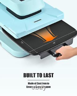 CREWORKS 15x15 Heat Press Machine for T Shirts Auto Release Heats Up Fast Even
