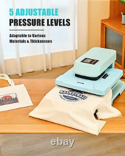 CREWORKS 15x15 Heat Press Machine for T Shirts Auto Release Heats Up Fast Even