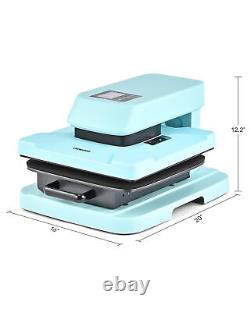 CREWORKS 15x15 Heat Press Machine for T Shirts Auto Release Heats Up Fast Even