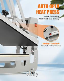CREWORKS 16x20 Auto Open T Shirt Heat Press Machine with Slide Out Base Magnets
