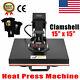 Clamshell Heat Press Machine 15 X 15 Diy T-shirt Sublimation Digital Transfer