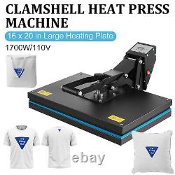 Clamshell Heat Press Machine 16 X 20 T-Shirt Digital Transfer Sublimation DIY