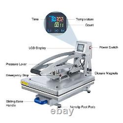 Clamshell Heat Press Machine Semi Auto T Shirt Press for Mouse Pads More 16x20