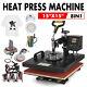 Combo 15x15 T-shirt Heat Press Transfer Machine 8 In 1 Sublimation Swing Away