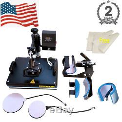 Combo 5 in 1 Kits Heat Press Machine Transfer 12inx15in for T-shirt Mug Cup Hat