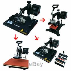 Combo 5 in 1 Kits Heat Press Machine Transfer 12inx15in for T-shirt Mug Cup Hat