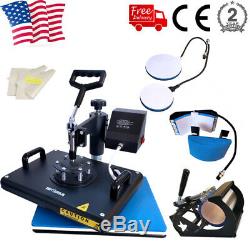 Combo 5in1 12x15 Heat Press Swing Away Digital Sublimation Machine T-shirt US