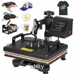 Combo Kit Sublimation Swing away 5 in 1 Heat Press Machine For T-Shirts 12x15