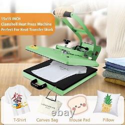 DIY Digital Clamshell Heat Press Machine for T Shirt, 15 x 15 Heat Press
