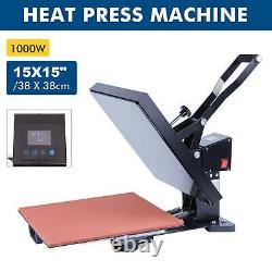 DIY Digital Clamshell T-shirt Heat Press Machine 15X15 Sublimation Transfer